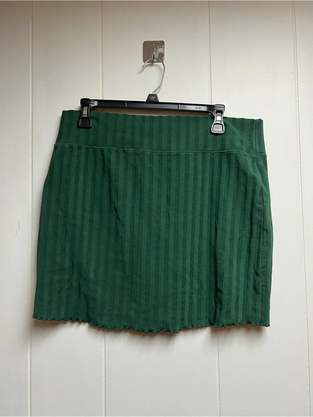 AERIE NWOT. Forest Green Ribbed Mini Skirt with Matching Crop Top Set